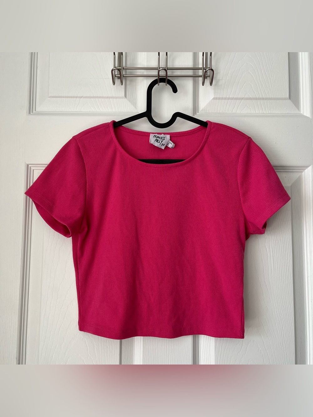 Women's NWOT Princess Polly Ribbed Crop Top size 6 in Hot Pink
